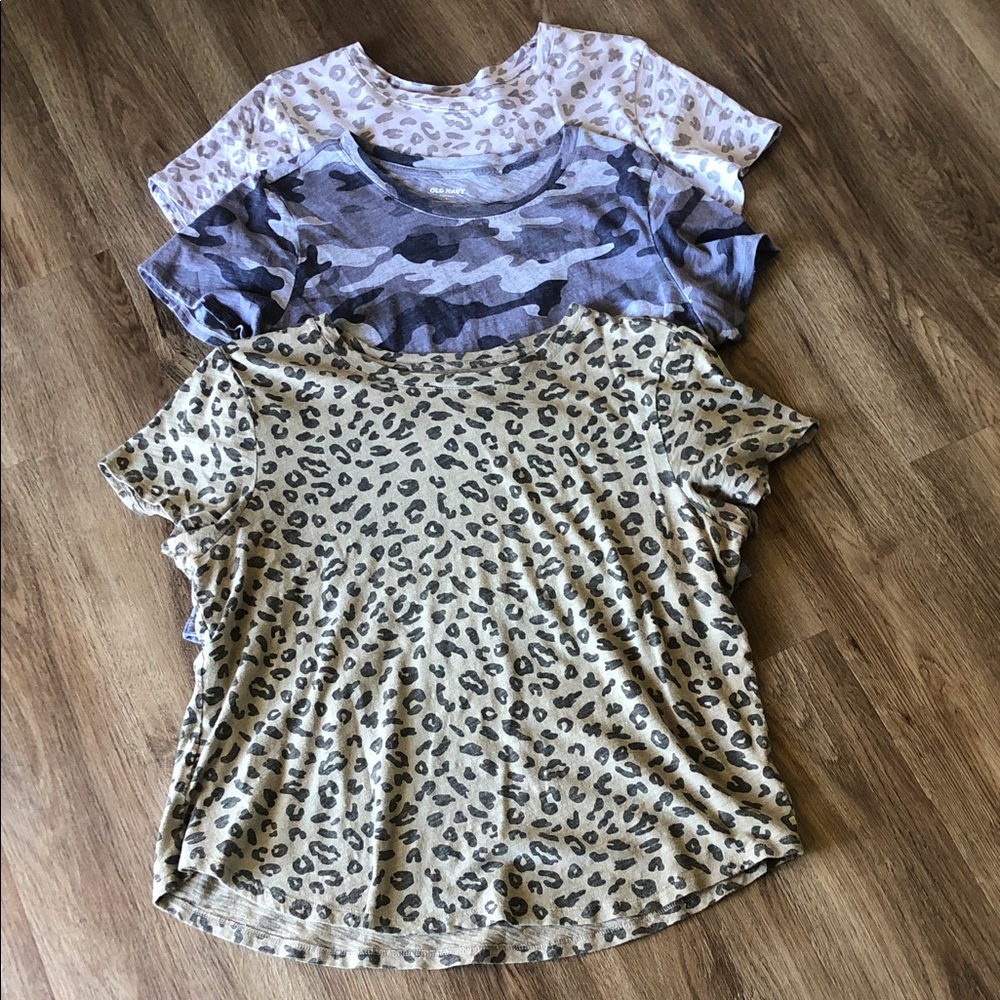 Old Navy Women's Leopard and Camo Print Tops